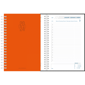 Agenda Daily 2024 wire-o - Oranje