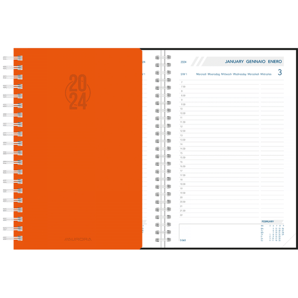 Agenda Daily 2024 wire-o - Oranje