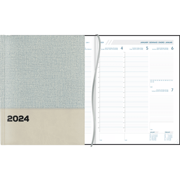 Agenda Plan-a-week 2024 gebonden Blauw