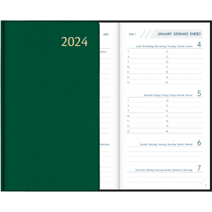 Agenda Visuplan 2024 gebonden - Groen