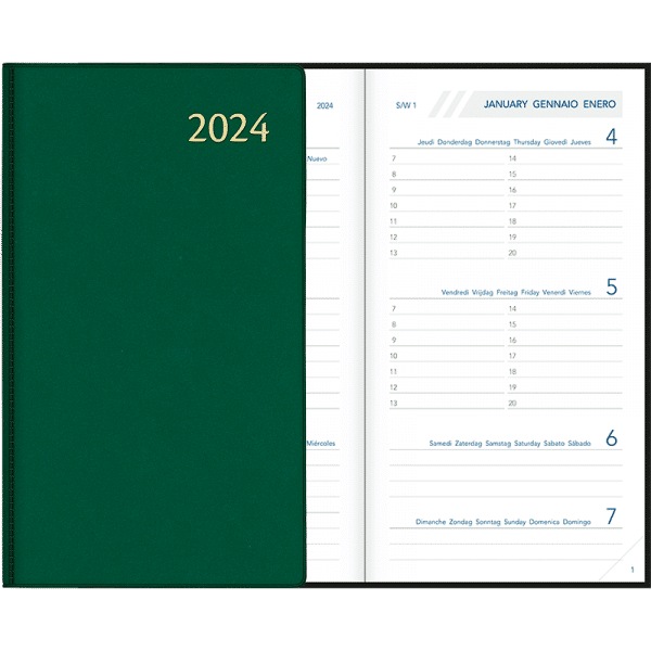 Agenda Visuplan 2024 gebonden - Groen